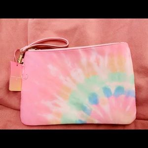 SCL x Target. Tie Dye flat pouch with pink wristlet strap. Excellent condition